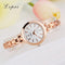 Women Luxury Dress Wear Bracelet Wrist Watch-Rose Gold White-JadeMoghul Inc.