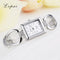 Women Luxury Dress Wear Bracelet Wrist Watch-Silver White 2-JadeMoghul Inc.