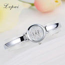 Women Luxury Dress Wear Bracelet Wrist Watch-Silver White 3-JadeMoghul Inc.