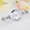 Women Luxury Dress Wear Bracelet Wrist Watch-Silver White-JadeMoghul Inc.