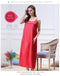 Women Maxi Silk Night Gown In Solid Colors-Red-XXXL-JadeMoghul Inc.