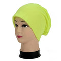 Women / Men Unisex Cotton Blend Slouch Beanie/ Hat-Yellow-JadeMoghul Inc.