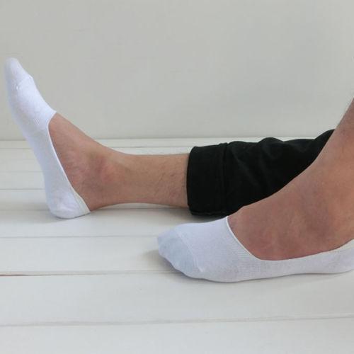 Women / Men Unisex Loafer Boat Cut Cotton Socks/ Slippers-White-One Size-JadeMoghul Inc.