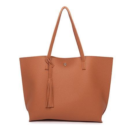 Women Messenger Bags Leather Casual Tassel Handbags Female Designer Bag Vintage Big Size Tote Shoulder Bag High Quality bolsos-brown-(30cm<Max Length<50cm)-JadeMoghul Inc.