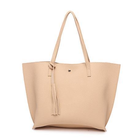 Women Messenger Bags Leather Casual Tassel Handbags Female Designer Bag Vintage Big Size Tote Shoulder Bag High Quality bolsos-khaki-(30cm<Max Length<50cm)-JadeMoghul Inc.