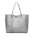 Women Messenger Bags Leather Casual Tassel Handbags Female Designer Bag Vintage Big Size Tote Shoulder Bag High Quality bolsos-silver-(30cm<Max Length<50cm)-JadeMoghul Inc.