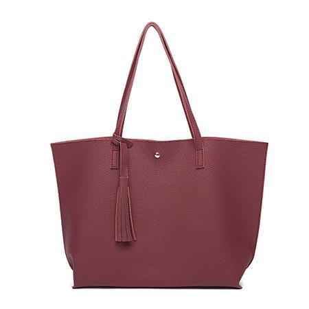 Women Messenger Bags Leather Casual Tassel Handbags Female Designer Bag Vintage Big Size Tote Shoulder Bag High Quality bolsos-wine red-(30cm<Max Length<50cm)-JadeMoghul Inc.