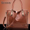Women Messenger Crossbody Bag For Women Leather Luxury Designer Bag Handbag Women Famous Brand Ladies High Quality 2017 Sac 935-Brown-34cm 26cm 16cm-JadeMoghul Inc.