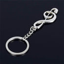 Cute Keychains Metal Music Note / Heart Key Ring