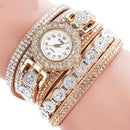 Women Multi layer Leather and Crystal Bracelet Watch-beige-United States-JadeMoghul Inc.