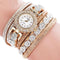 Women Multi layer Leather and Crystal Bracelet Watch-beige-United States-JadeMoghul Inc.