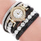 Women Multi layer Leather and Crystal Bracelet Watch-Black-United States-JadeMoghul Inc.