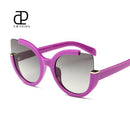 Women Oversized Cat Eye Sunglasses With Open Frame And 100$ UV 400 Protection-Purple-JadeMoghul Inc.