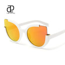 Women Oversized Cat Eye Sunglasses With Open Frame And 100$ UV 400 Protection-White-JadeMoghul Inc.