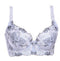 Women Padded Underwire Deep-V Sexy Embroidered Side Support Push Up Bra-Grey-70A-JadeMoghul Inc.