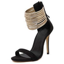 Women party Wear 4 Inch Stilettos With Metal Ring Detailing-Black-5-JadeMoghul Inc.