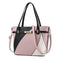 Women Patent Leather Color Block Shoulder Bag-Pink-29x14x25cm-JadeMoghul Inc.