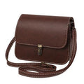 Women Patent Leather Solid Color cross Body Bag-Brown-15cmx19cmx6cm-JadeMoghul Inc.