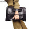 Women Patent Leather Stylish Envelope Clutch-Black-JadeMoghul Inc.