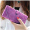 Women Patent Leather Wallet With Metal Chain Tassel Detailing-772 purple-JadeMoghul Inc.