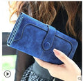 Women Patent Leather Wallet With Metal Chain Tassel Detailing-774 dark blue-JadeMoghul Inc.