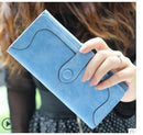 Women Patent Leather Wallet With Metal Chain Tassel Detailing-774 light blue-JadeMoghul Inc.