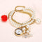 Women Pearls Crystal And Charm Luxury Bracelet Quartz Watch-Red 2-JadeMoghul Inc.