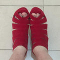 Women Peep Toe Suede Gladiator Stiletto Heels-Red-5-JadeMoghul Inc.