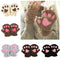 Women Plush Animal Paw Design Finger Less Gloves-Beige-JadeMoghul Inc.