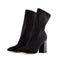 Women Pointed Toe Elastic Calf Boots-Black-4-JadeMoghul Inc.