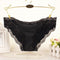 Women Polyester silk And Lace Panties-black XK-S-JadeMoghul Inc.