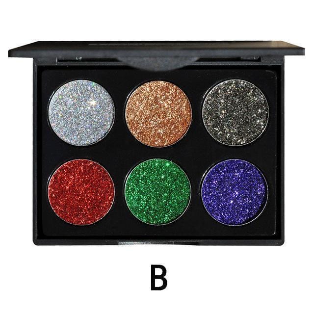 Women Powder Glitter Eye Shadow Palette-B-JadeMoghul Inc.