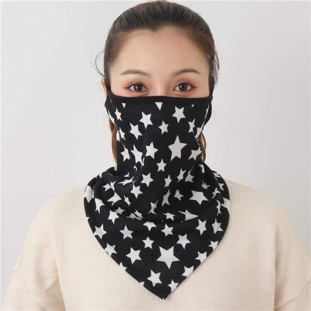 Women Print Face Scarf Winter Spring Mask Female Bandana Designer Warm Foulard Cotton Soft Neck Scarves Ring Wraps Cover 2020 JadeMoghul Inc. 
