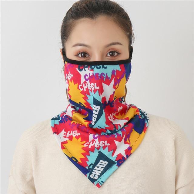 Women Print Face Scarf Winter Spring Mask Female Bandana Designer Warm Foulard Cotton Soft Neck Scarves Ring Wraps Cover 2020 JadeMoghul Inc. 
