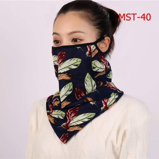 Women Print Face Scarf Winter Spring Mask Female Bandana Designer Warm Foulard Cotton Soft Neck Scarves Ring Wraps Cover 2020 JadeMoghul Inc. 