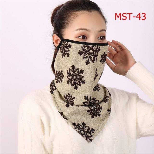Women Print Face Scarf Winter Spring Mask Female Bandana Designer Warm Foulard Cotton Soft Neck Scarves Ring Wraps Cover 2020 JadeMoghul Inc. 