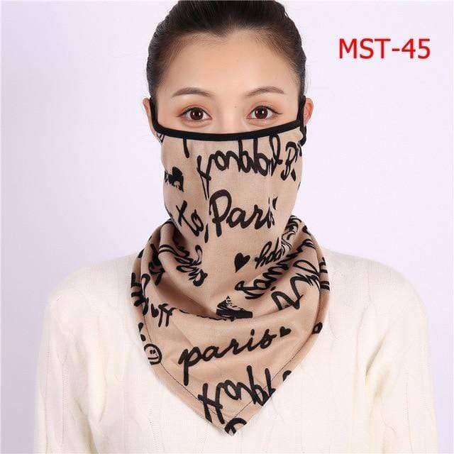 Women Print Face Scarf Winter Spring Mask Female Bandana Designer Warm Foulard Cotton Soft Neck Scarves Ring Wraps Cover 2020 JadeMoghul Inc. 