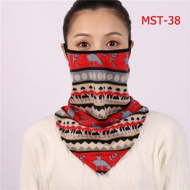 Women Print Face Scarf Winter Spring Mask Female Bandana Designer Warm Foulard Cotton Soft Neck Scarves Ring Wraps Cover 2020 JadeMoghul Inc. 