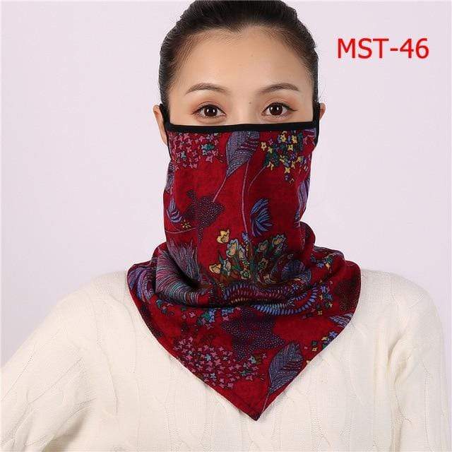 Women Print Face Scarf Winter Spring Mask Female Bandana Designer Warm Foulard Cotton Soft Neck Scarves Ring Wraps Cover 2020 JadeMoghul Inc. 