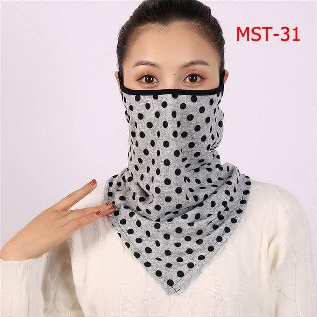 Women Print Face Scarf Winter Spring Mask Female Bandana Designer Warm Foulard Cotton Soft Neck Scarves Ring Wraps Cover 2020 JadeMoghul Inc. 