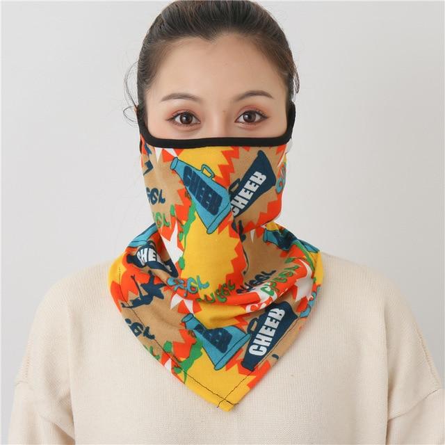 Women Print Face Scarf Winter Spring Mask Female Bandana Designer Warm Foulard Cotton Soft Neck Scarves Ring Wraps Cover 2020 JadeMoghul Inc. 