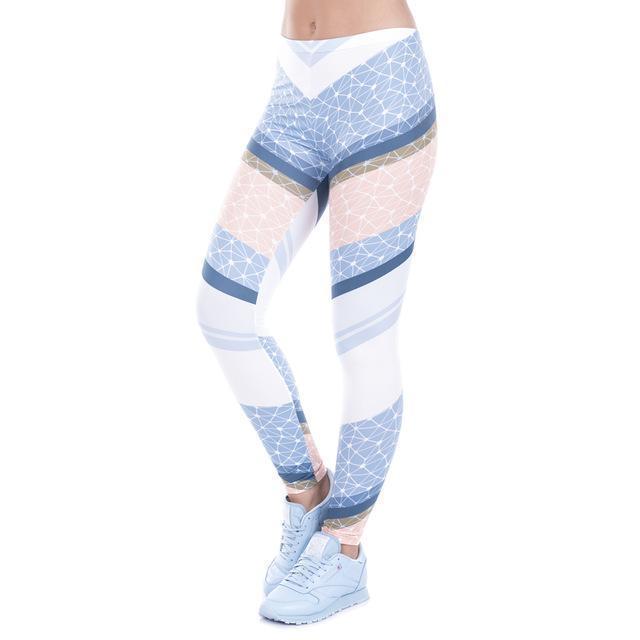 Women Printed High Waist Workout Leggings-lga43475-One Size-JadeMoghul Inc.
