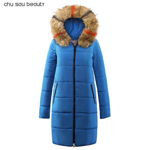Women Printed long Winter Jacket-CY1630BU-SP-S-JadeMoghul Inc.