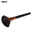 Women Professional 1pc Soft Makeup Large Fan Brush-Black Coffee-JadeMoghul Inc.