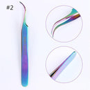 Women Professional Stainless Steel Nail Art Manicure Tools-Curved Tweezer-JadeMoghul Inc.