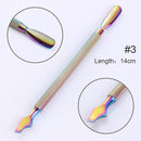 Women Professional Stainless Steel Nail Art Manicure Tools-Pusher 3-JadeMoghul Inc.