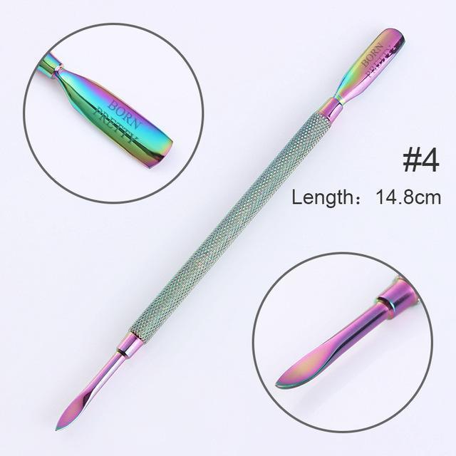 Women Professional Stainless Steel Nail Art Manicure Tools-Pusher 4-JadeMoghul Inc.