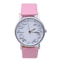 Women PU Leather Band Cat Phases Dial Wrist Watch-4-JadeMoghul Inc.
