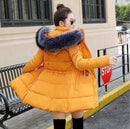 Women Puffer Jacket With Large Faux Fur hood AExp