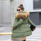 Women Puffer Jacket With Large Faux Fur hood